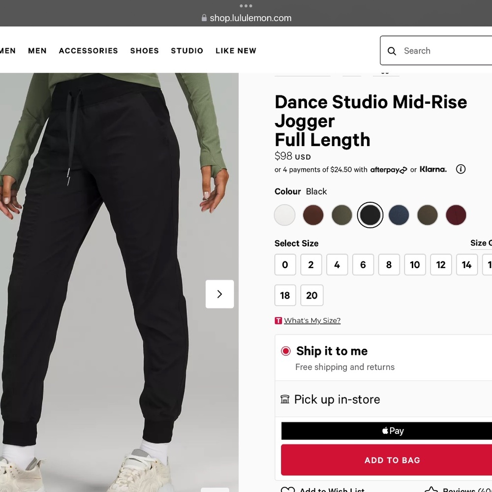Lululemon Dance Studio Jogger